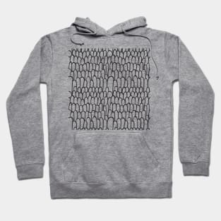 Monochrome Scale Pattern Hoodie